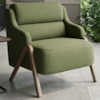 Poltrona Decorativa Madri Pes Madeira Linho Color Trend TCA 307 MOLL