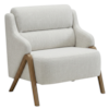 Poltrona Decorativa Madri Pes Madeira Linho TCS 701 MOLL