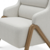 Poltrona Decorativa Madri Pes Madeira Linho TCS 701 MOLL