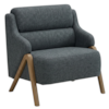 Poltrona Decorativa Madri Pes Madeira Linho TCS 718 MOLL