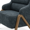 Poltrona Decorativa Madri Pes Madeira Linho TCS 718 MOLL