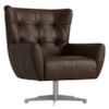 Poltrona Decorativa Malta Base Giratoria Courino TCS 721 MOLL