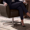 Poltrona Decorativa Malta Base Giratoria Courino TCS 721 MOLL