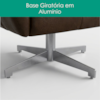 Poltrona Decorativa Malta Base Giratoria Courino TCS 721 MOLL