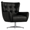 Poltrona Decorativa Malta Base Giratoria Courino TCS 724 MOLL