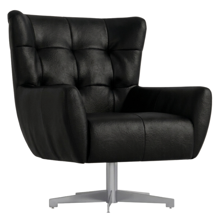 Poltrona Decorativa Malta Base Giratoria Courino TCS 724 MOLL