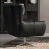 Poltrona Decorativa Malta Base Giratoria Courino TCS 724 MOLL
