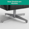 Poltrona Decorativa Malta Base Giratoria Courino TCS 724 MOLL