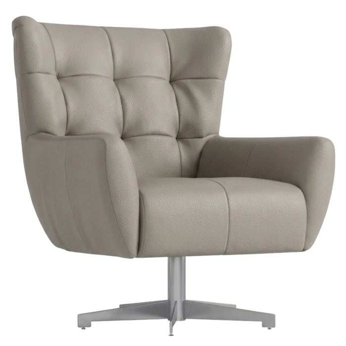 Poltrona Decorativa Malta Base Giratoria Courino TCS 725 MOLL