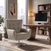 Poltrona Decorativa Malta Base Giratoria Courino TCS 725 MOLL