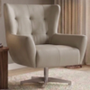 Poltrona Decorativa Malta Base Giratoria Courino TCS 725 MOLL