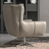 Poltrona Decorativa Malta Base Giratoria Courino TCS 725 MOLL