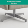 Poltrona Decorativa Malta Base Giratoria Courino TCS 725 MOLL
