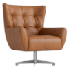 Poltrona Decorativa Malta Base Giratoria Courino TCS 727 MOLL