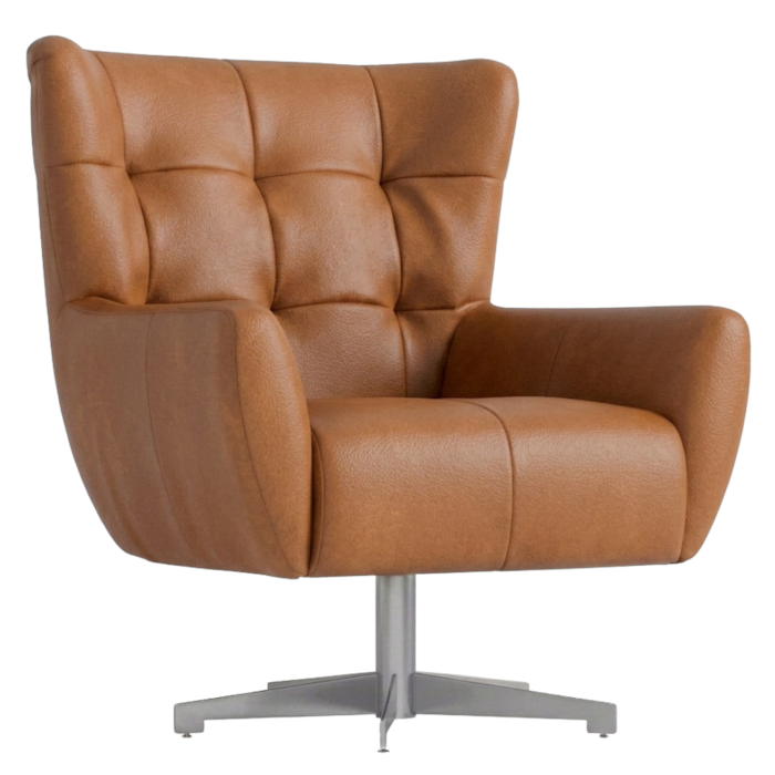 Poltrona Decorativa Malta Base Giratoria Courino TCS 727 MOLL