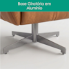 Poltrona Decorativa Malta Base Giratoria Courino TCS 727 MOLL