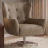 Poltrona Decorativa Malta Base Giratoria Courino TCS 729 MOLL