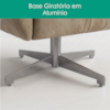 Poltrona Decorativa Malta Base Giratoria Courino TCS 729 MOLL