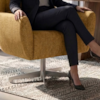 Poltrona Decorativa Malta Base Giratoria Linho Color Trend TCA 219 MOLL