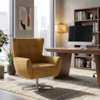 Poltrona Decorativa Malta Base Giratoria Linho Color Trend TCA 219 MOLL