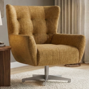 Poltrona Decorativa Malta Base Giratoria Linho Color Trend TCA 219 MOLL