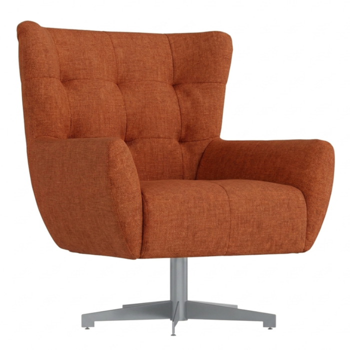 Poltrona Decorativa Malta Base Giratoria Linho Color Trend TCA 303 MOLL