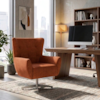 Poltrona Decorativa Malta Base Giratoria Linho Color Trend TCA 303 MOLL
