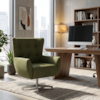 Poltrona Decorativa Malta Base Giratoria Linho Color Trend TCA 307 MOLL