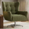 Poltrona Decorativa Malta Base Giratoria Linho Color Trend TCA 307 MOLL