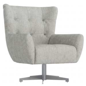 Poltrona Decorativa Malta Base Giratoria Linho TCS 701 MOLL