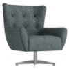 Poltrona Decorativa Malta Base Giratoria Linho TCS 718 MOLL