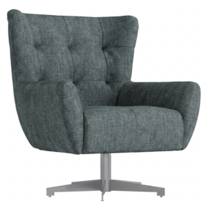 Poltrona Decorativa Malta Base Giratoria Linho TCS 718 MOLL