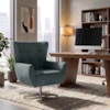 Poltrona Decorativa Malta Base Giratoria Linho TCS 718 MOLL