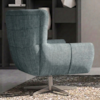 Poltrona Decorativa Malta Base Giratoria Linho TCS 718 MOLL