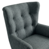 Poltrona Decorativa Malta Base Giratoria Linho TCS 718 MOLL