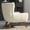 Poltrona Decorativa Malta Base Madeira Boucle TCE 1010 MOLL