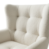 Poltrona Decorativa Malta Base Madeira Boucle TCE 1010 MOLL