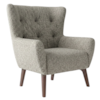 Poltrona Decorativa Malta Base Madeira Boucle TCE 1018 MOLL