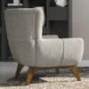 Poltrona Decorativa Malta Base Madeira Boucle TCE 1018 MOLL