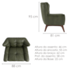 Poltrona Decorativa Malta Base Madeira Corano TCA 217 MOLL