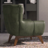 Poltrona Decorativa Malta Base Madeira Corano TCA 217 MOLL