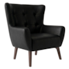 Poltrona Decorativa Malta Base Madeira Courino TCS 724 MOLL
