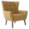 Poltrona Decorativa Malta Base Madeira Linho Color Trend TCA 219 MOLL