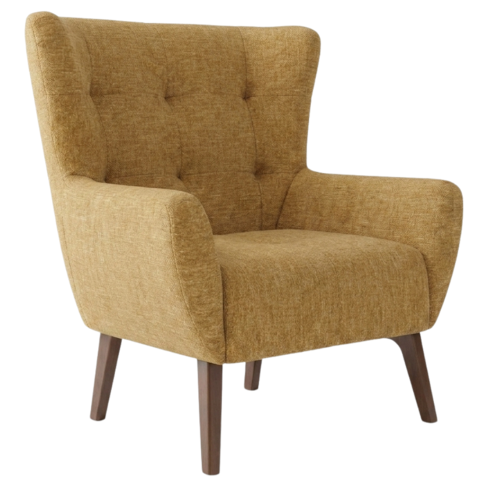 Poltrona Decorativa Malta Base Madeira Linho Color Trend TCA 219 MOLL
