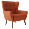 Poltrona Decorativa Malta Base Madeira Linho Color Trend TCA 303 MOLL