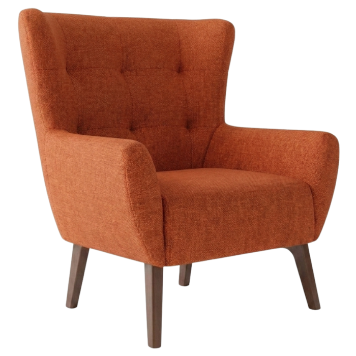 Poltrona Decorativa Malta Base Madeira Linho Color Trend TCA 303 MOLL