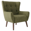 Poltrona Decorativa Malta Base Madeira Linho Color Trend TCA 307 MOLL