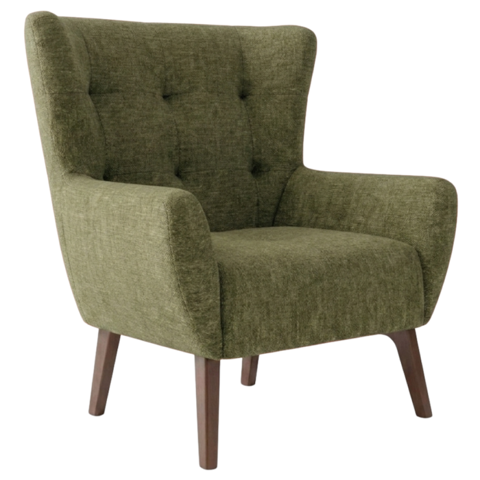 Poltrona Decorativa Malta Base Madeira Linho Color Trend TCA 307 MOLL