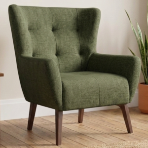 Poltrona Decorativa Malta Base Madeira Linho Color Trend TCA 307 MOLL