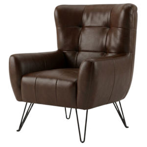 Poltrona Decorativa Malta Pes Ferro Courino TCS 721 MOLL